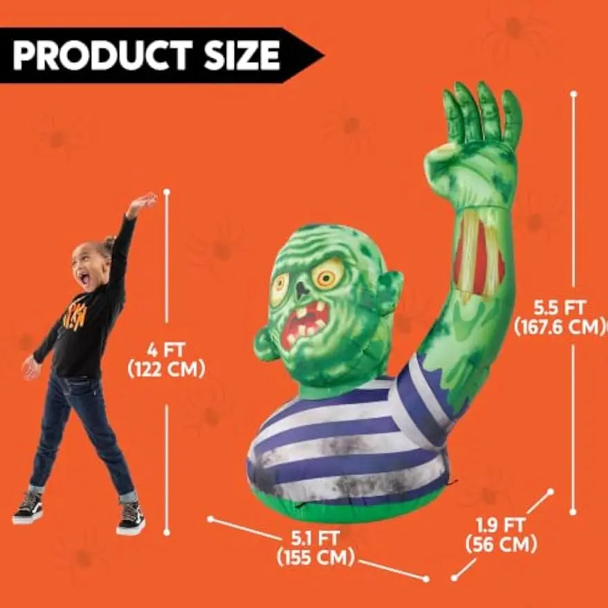 Joyfy Halloween Inflatable Zombie With LED Lights