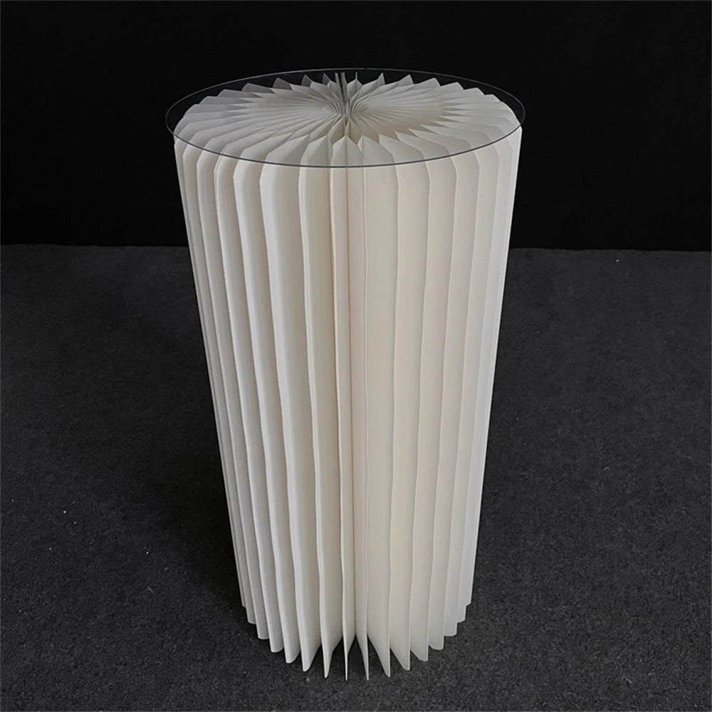 Cylindrical Paper Folding Wedding Flower Ornament Origami Decor For Shop Window