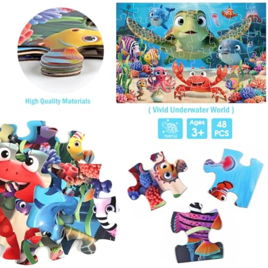 Sea Turtle Floor Puzzle 48 Piece Educational Toy For Toddlers