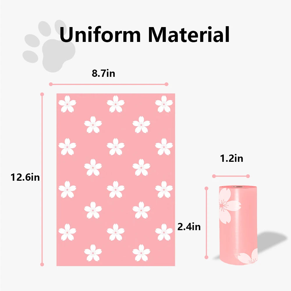 Pet Rhythm Photodegradable Dog Poop Bags With Floral Fragrance Dispenser
