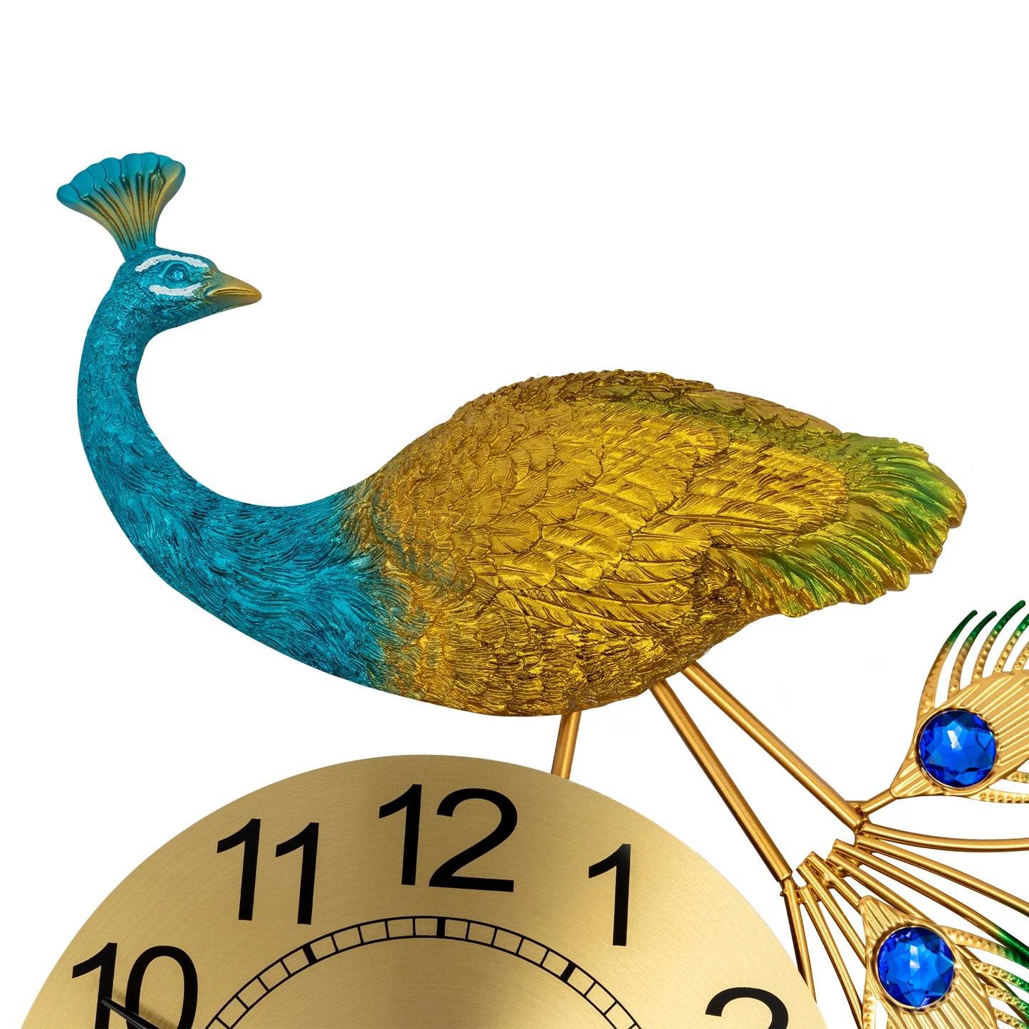 Peacock Wall Clock Acrylic Modern Art Living Room Decor Gift