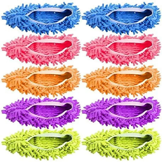 Microfiber Mop Slippers, Reusable Shoe Covers for Easy Floor Cleaning