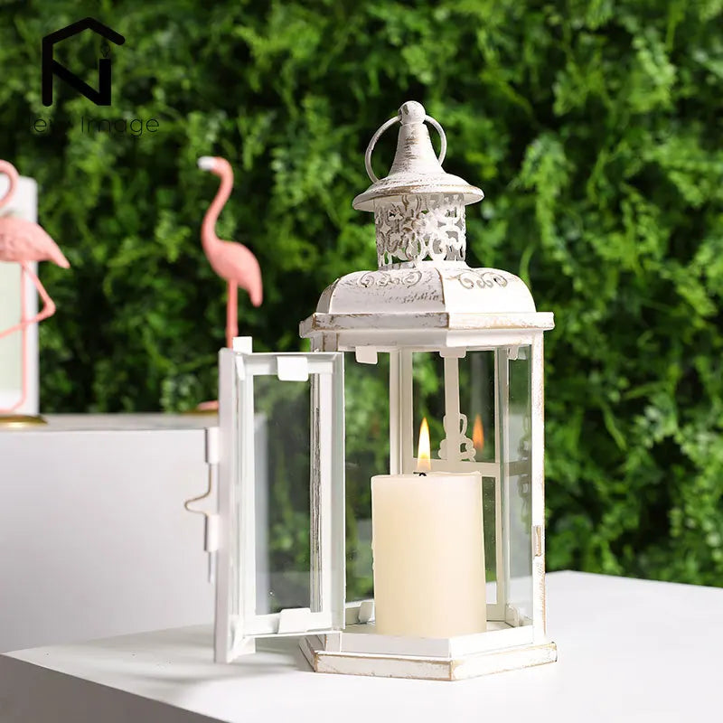 Outdoor Garden Candle Holder Lantern Hanging For Christmas Tabletop Decor