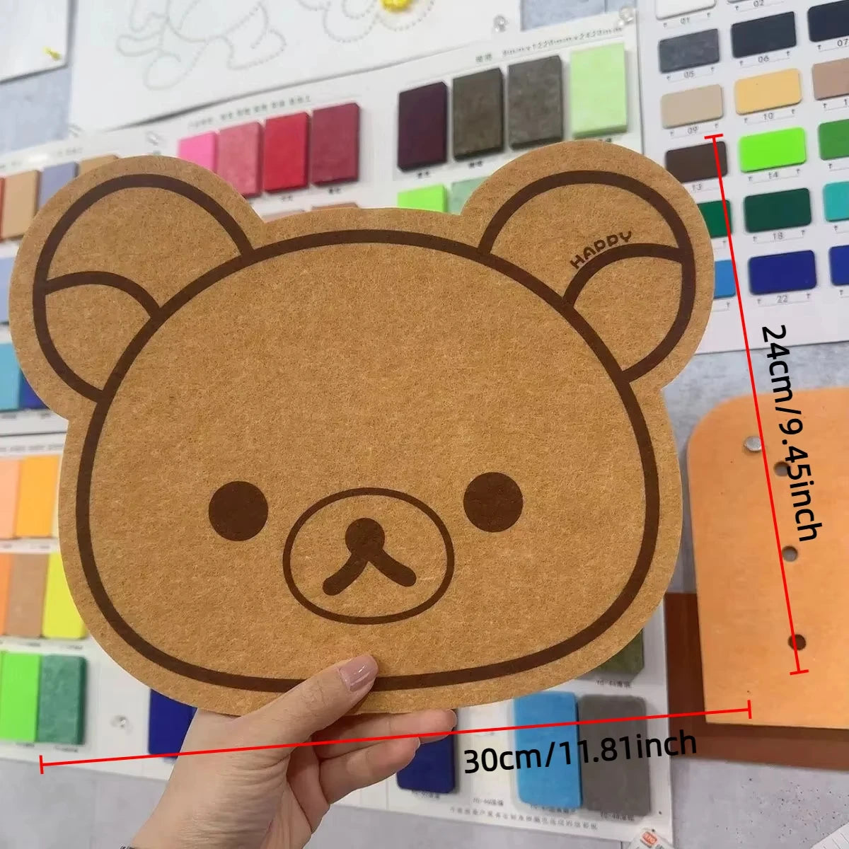 Cartoon Felt Board Wall Decor Bear Poster For Children's Room