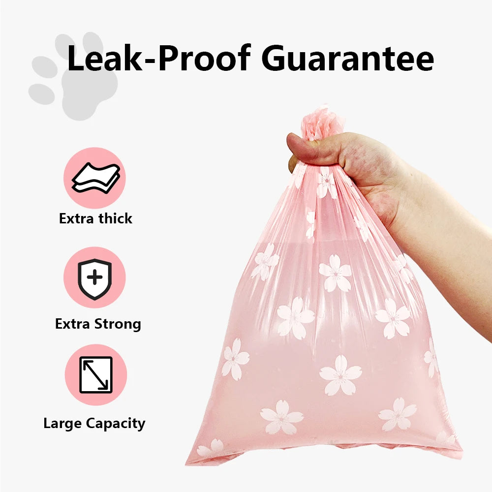 Pet Rhythm Photodegradable Dog Poop Bags With Floral Fragrance Dispenser