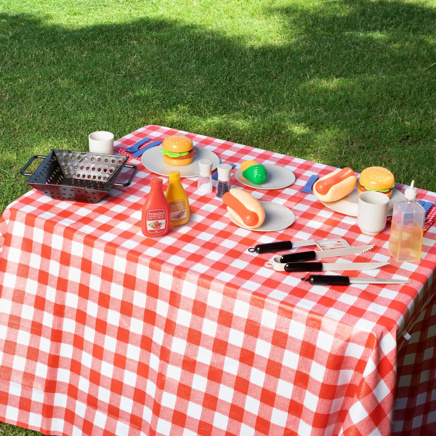 Joyfy Kids Kitchen Playset BBQ Grill Pretend Food Set