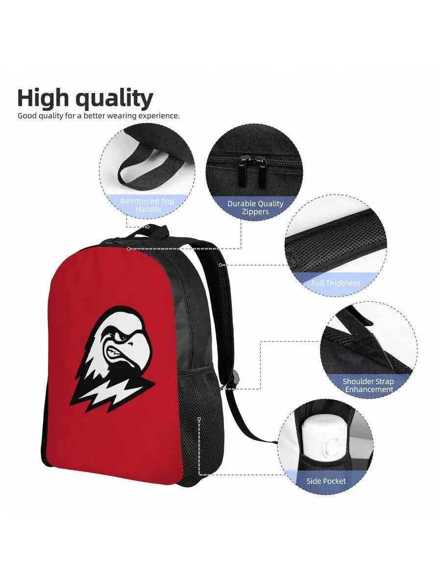 Logo Backpack For Adults Unisex Casual School Travel Bag Polyester