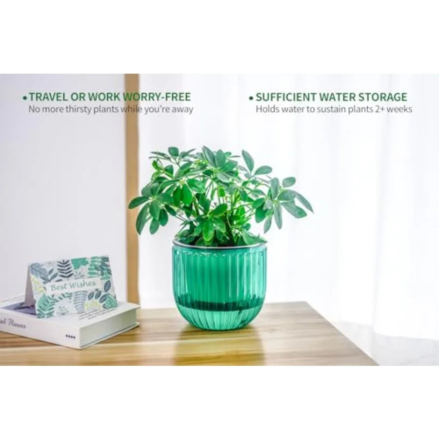 Self Watering Hanging Planters Pack Indoor Outdoor With Hooks