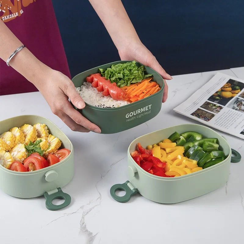 Stackable Bento Box Lunch Container 3 Layer Leakproof Microwave Safe