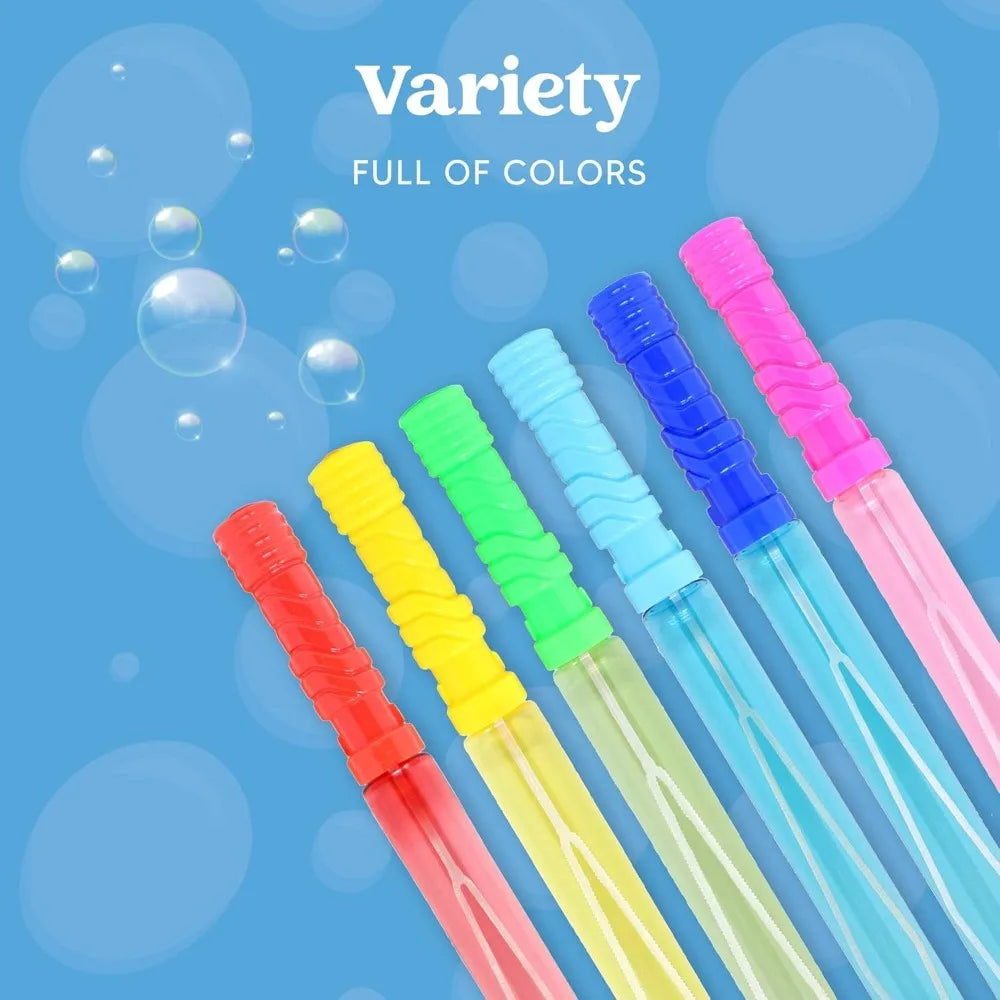 Joyfy 24 Pack Large Bubble Wands For Outdoor Summer Play