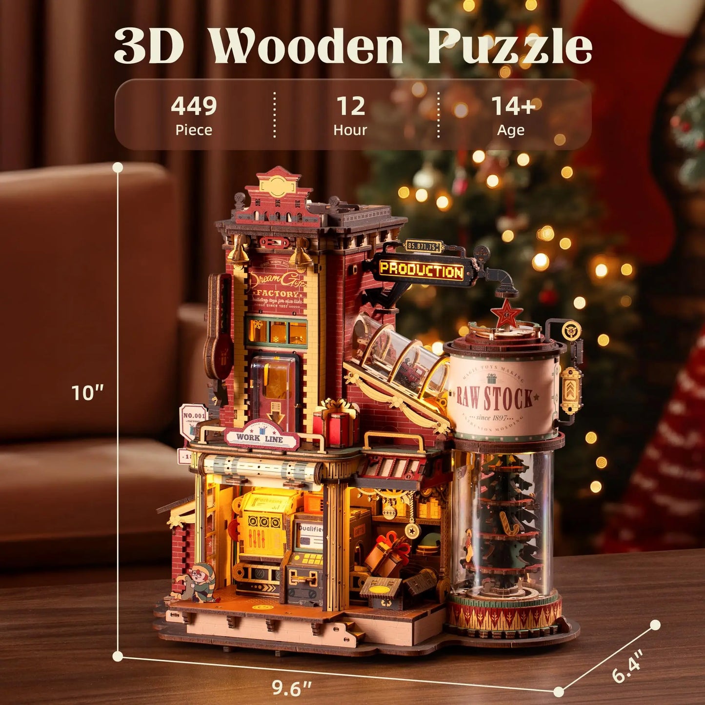 Robotime Rokr Dream Gift Factory 3D Wooden Puzzle For Kids