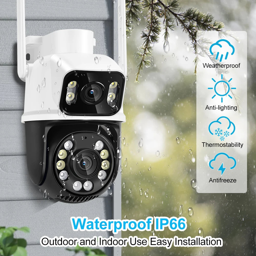 Asecam 8MP 4K WiFi PTZ Outdoor Surveillance Camera AI Tracking