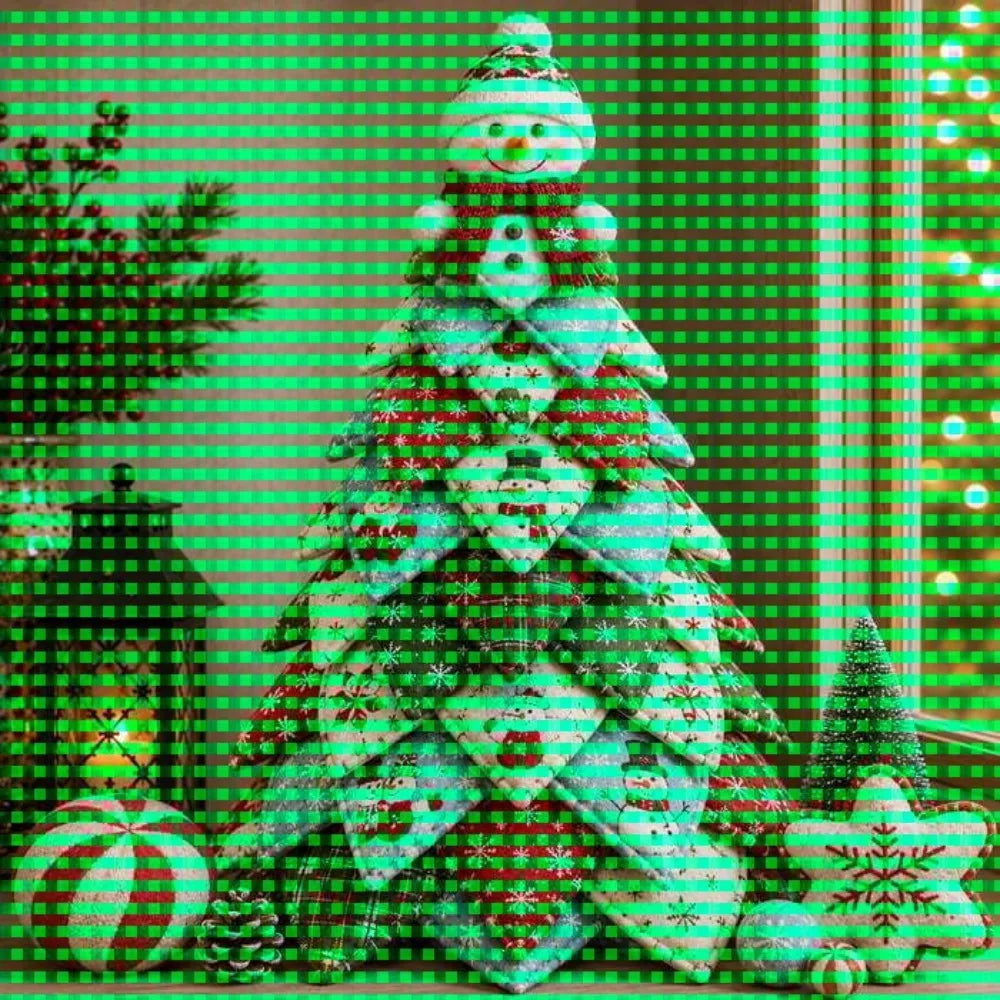 Quilted Christmas Tree Wall Hanging 3D Embroidered Holiday Decor