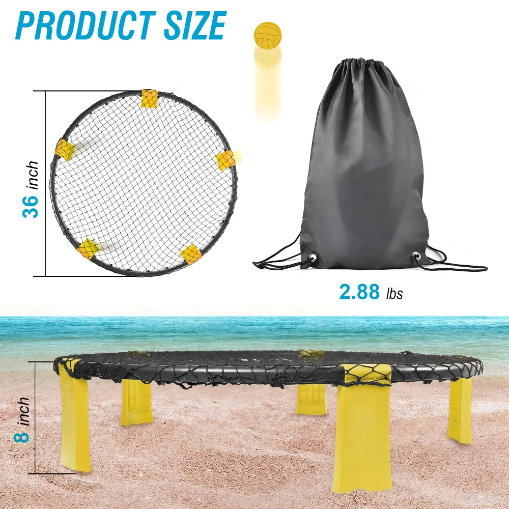 Outdoor Roundnet Game Set With Net And Portable Carry Bag