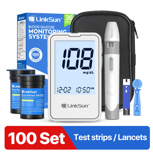Linksun G-425-2 Blood Glucose Meter Glucometer Kit Medical Diabetes