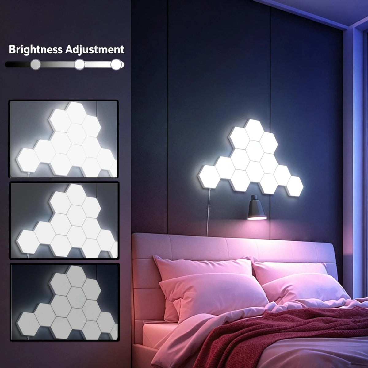 Fivemi Modular Hexagon LED Wall Lights With Touch Control