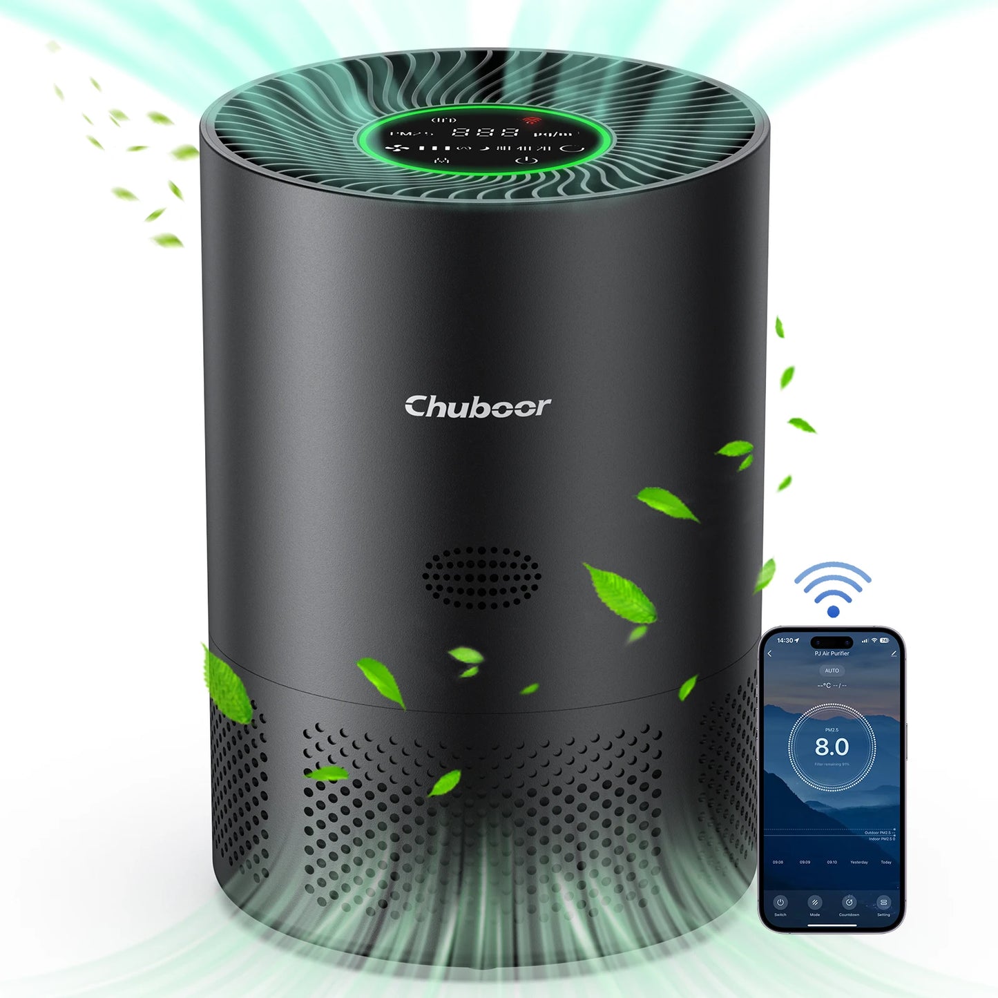 Chuboor H13 True HEPA Air Purifier for Home and Kitchen