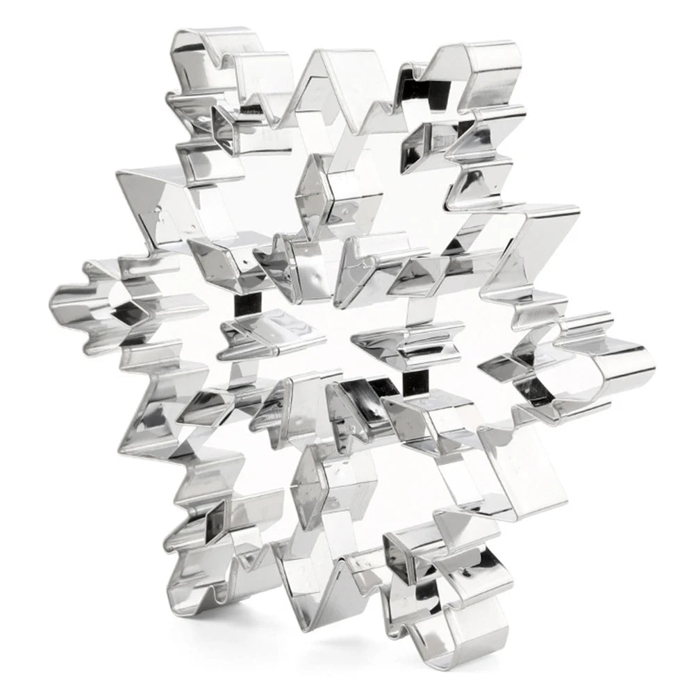 Stainless Steel 3D Snowflake Cake Mold For Baking And Pastry