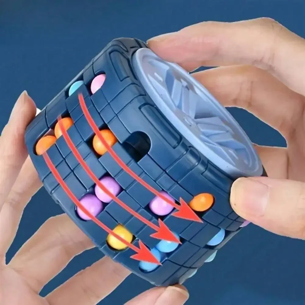 Educational 3D Puzzle Cube With Spinning Ball Maze Brain Teaser