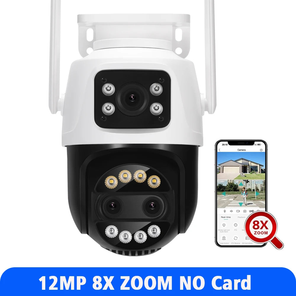 Asecam 8MP 4K WiFi PTZ Outdoor Surveillance Camera AI Tracking