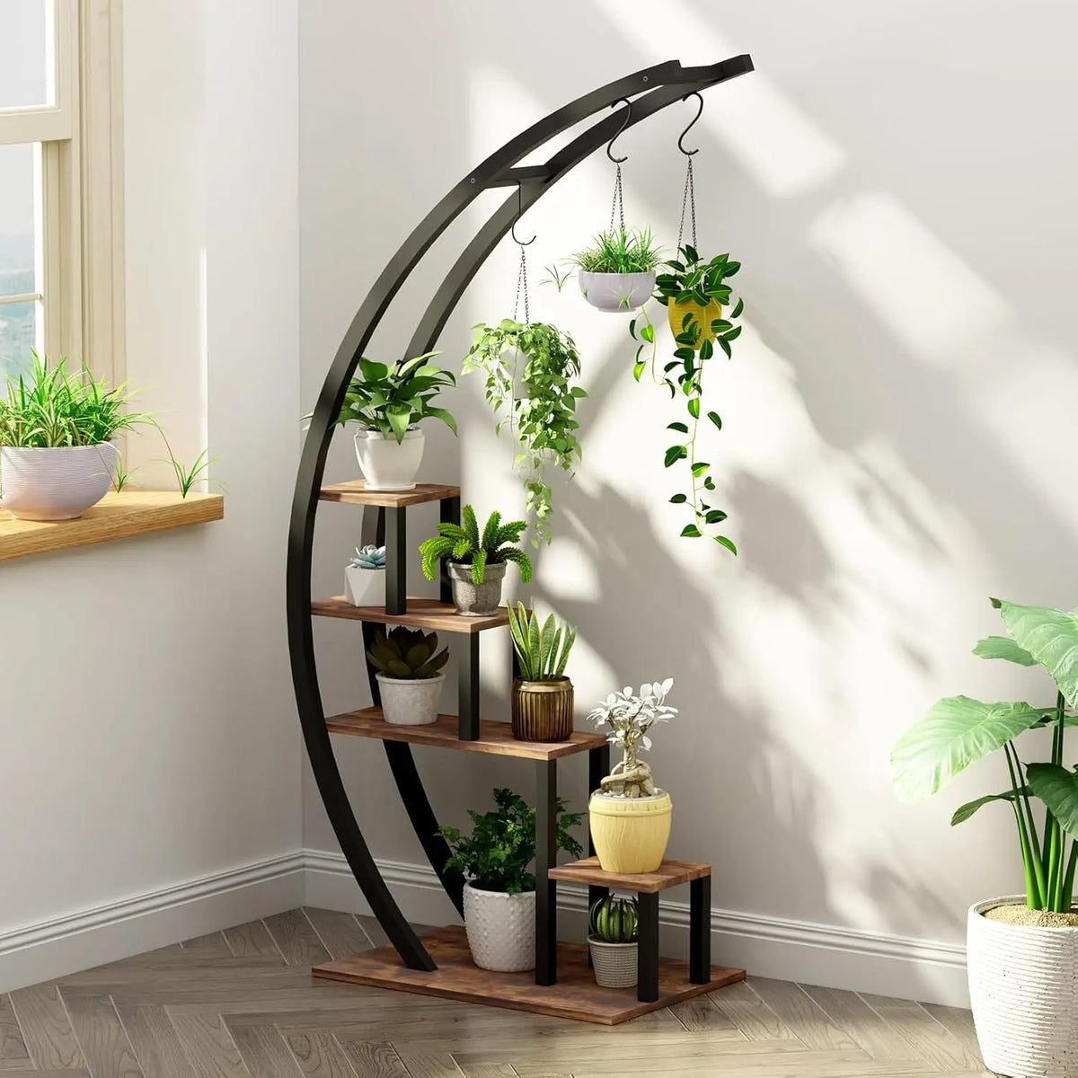 Twister.CK 5 Tier Metal Plant Stand For Home Garden Rack