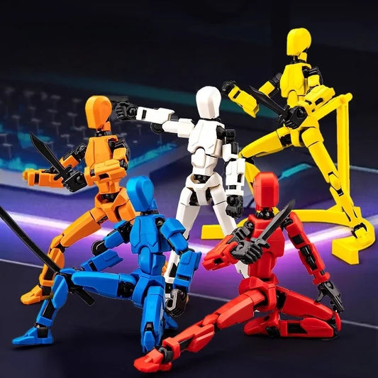 Six Pieces Movable Action Figures Set With Fully Articulated Joints
