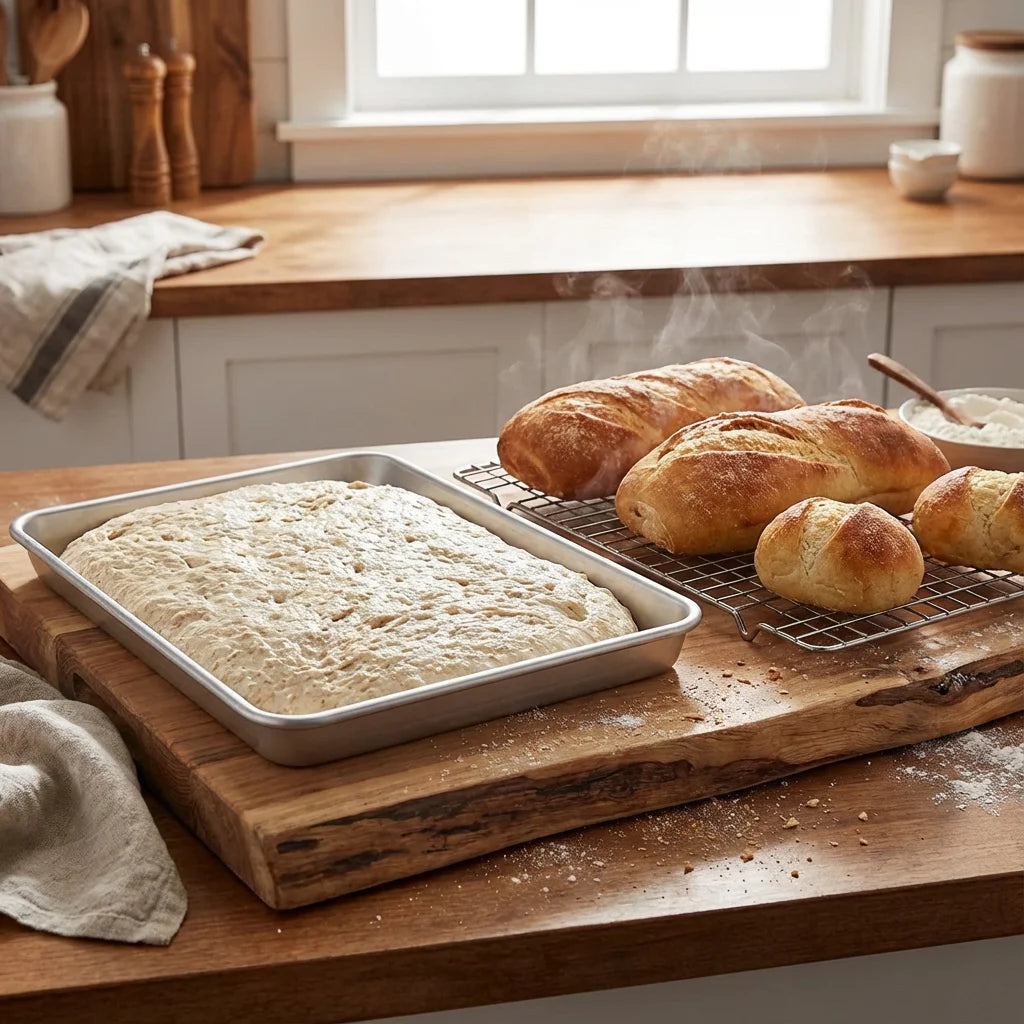 Stainless Steel Square Perforated Baking Tray Oven Safe