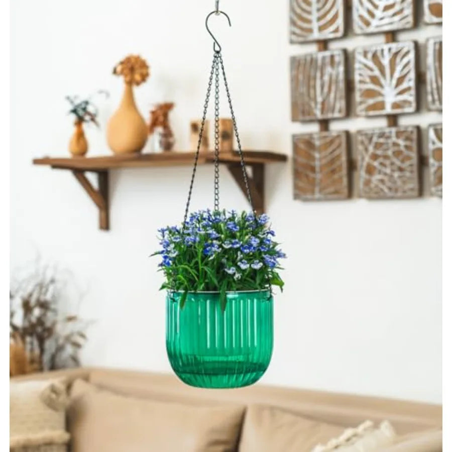 Self Watering Hanging Planters Pack Indoor Outdoor With Hooks