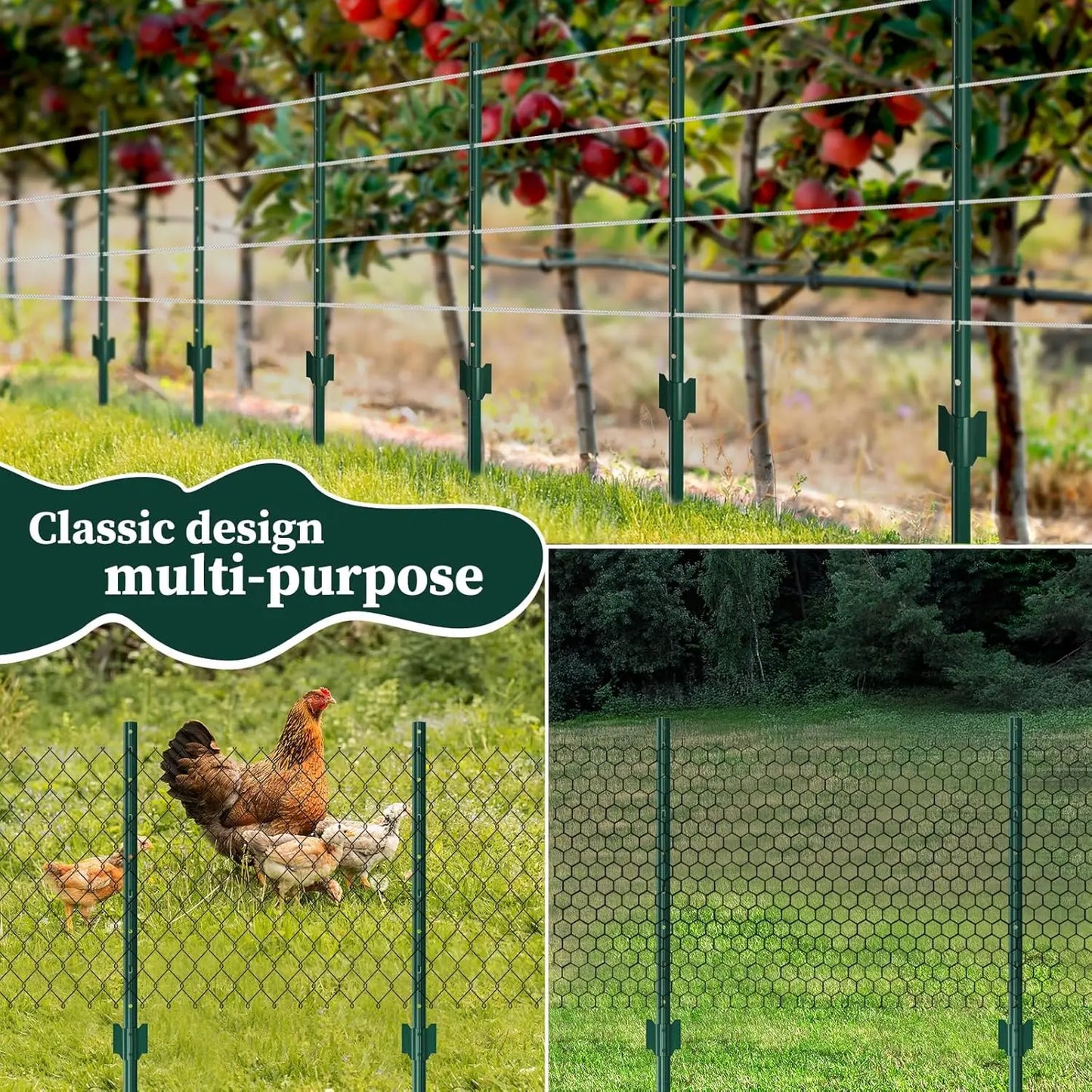 Heavy Duty Metal UPost Fence Stakes For Wire Fencing Anchors