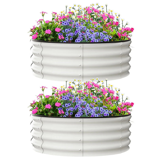HiMISS Heavy Duty Galvanized Steel Raised Garden Bed Kit