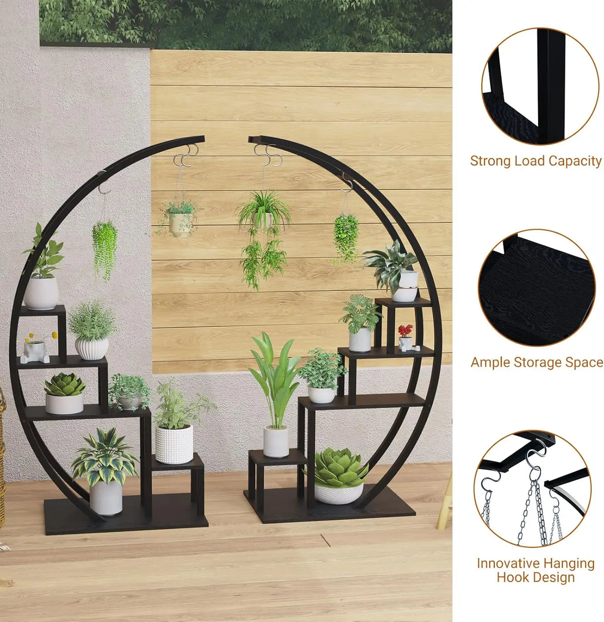 Twister.CK 5 Tier Metal Plant Stand For Home Garden Rack