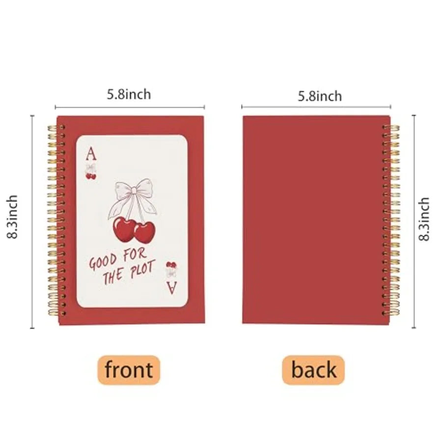 Coquette Bow Cherry Notebook Journal For Note Taking And Work