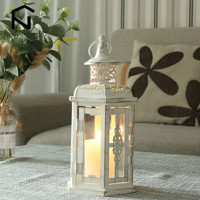 Outdoor Garden Candle Holder Lantern Hanging For Christmas Tabletop Decor