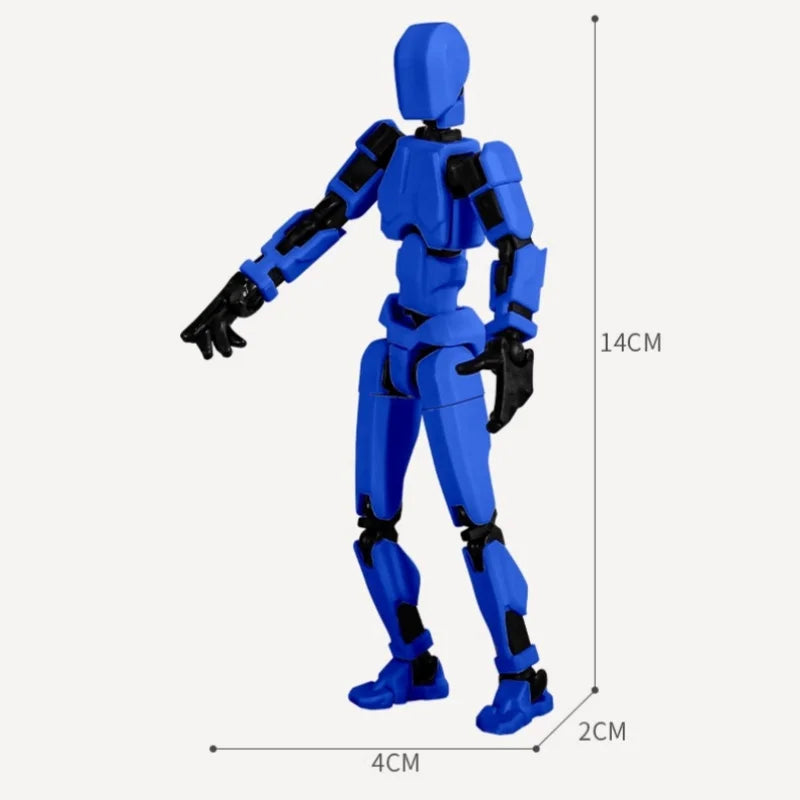 Six Pieces Movable Action Figures Set With Fully Articulated Joints