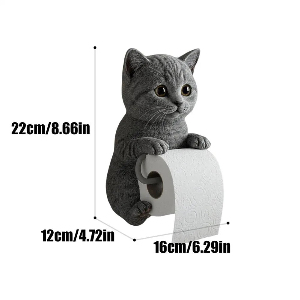 APWIKOGER Cat Shape Resin Wall Mounted Toilet Paper Holder