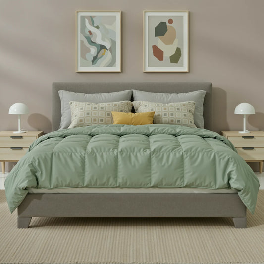 HOOMIC Upholstered Bed Frame with Adjustable Headboard and Quiet Support