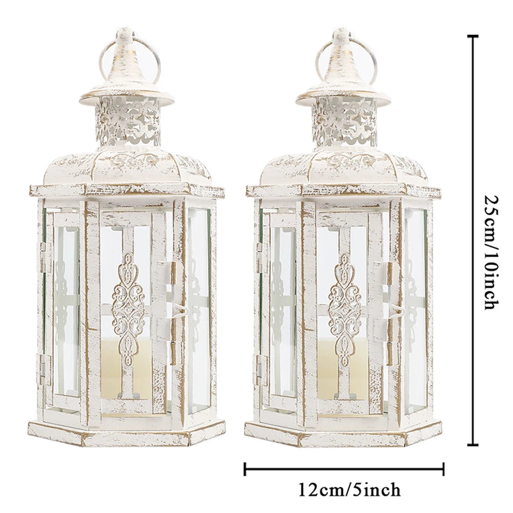 Outdoor Garden Candle Holder Lantern Hanging For Christmas Tabletop Decor