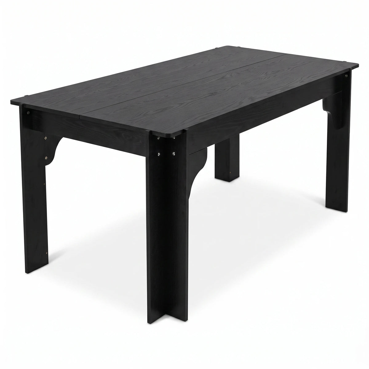 Modern Farmhouse Wooden Dining Table With Storage Drawers Shelves