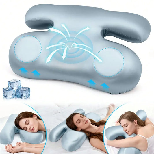 Memory Pillow For Side And Stomach Sleepers With Anti Wrinkle