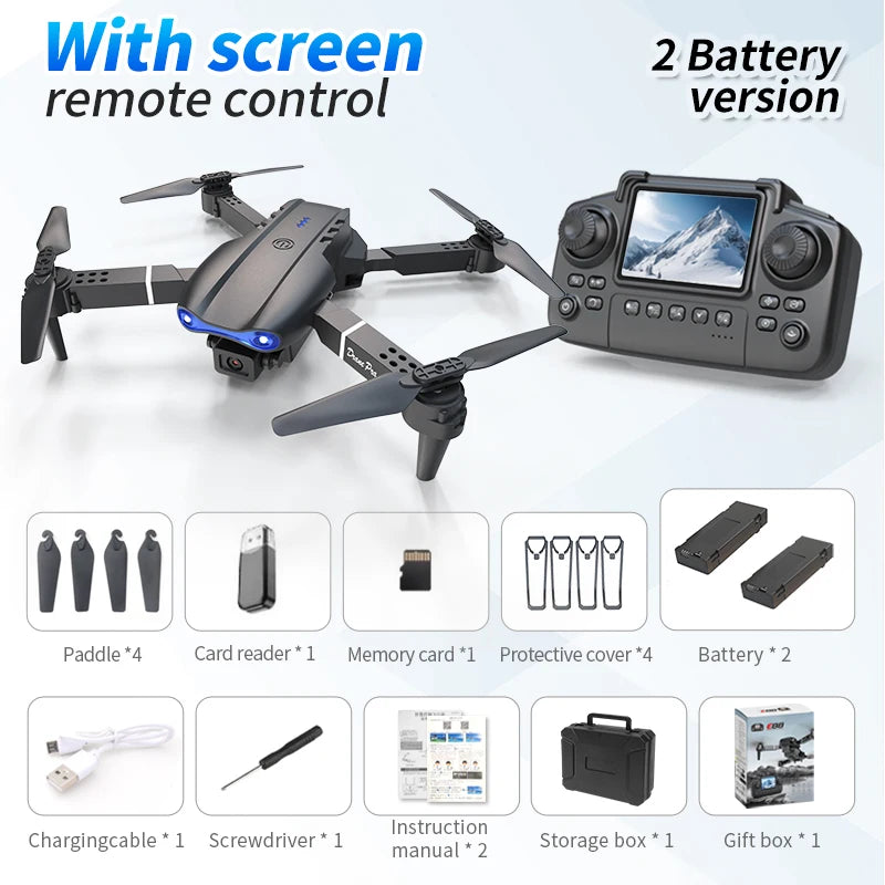 ZNLYRION Quad Drone 4K Dual Cameras Foldable FPV Beginner