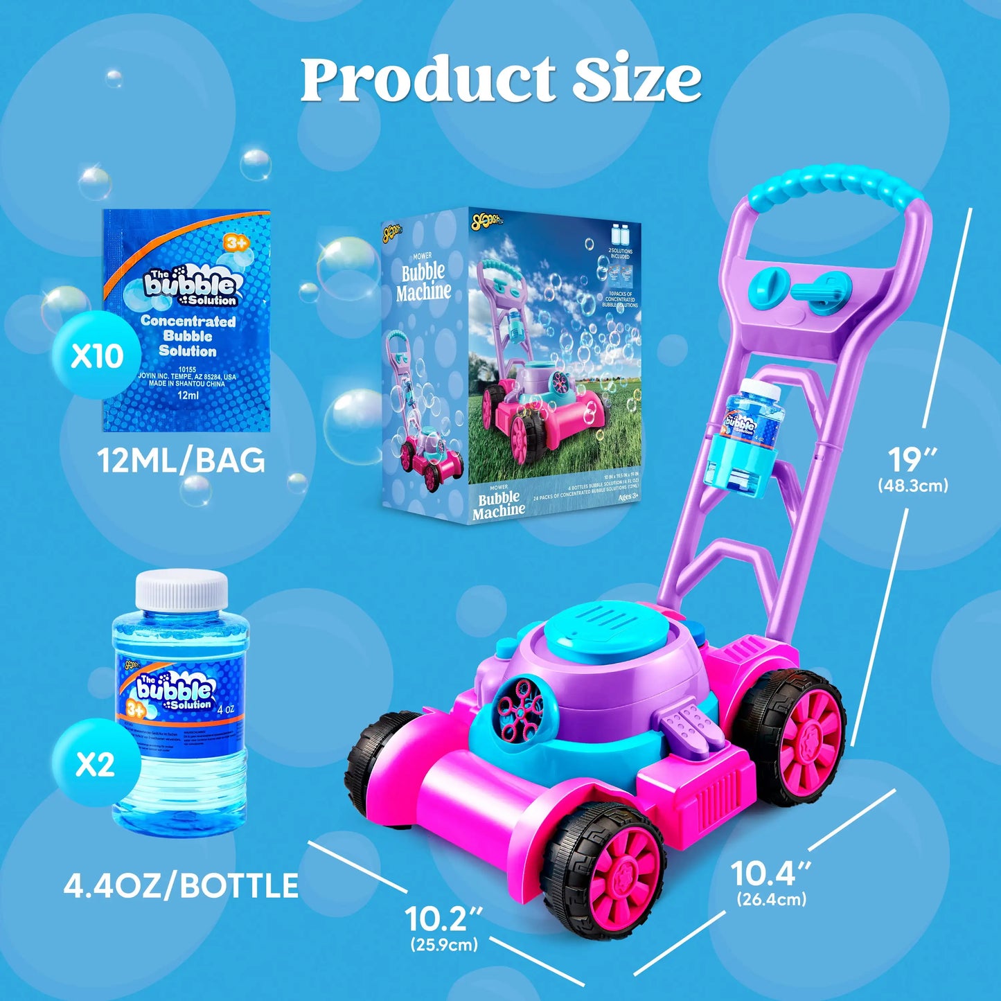 Joyfy Bubble Lawn Mower Bubble Machine For Kids Outdoor Toy