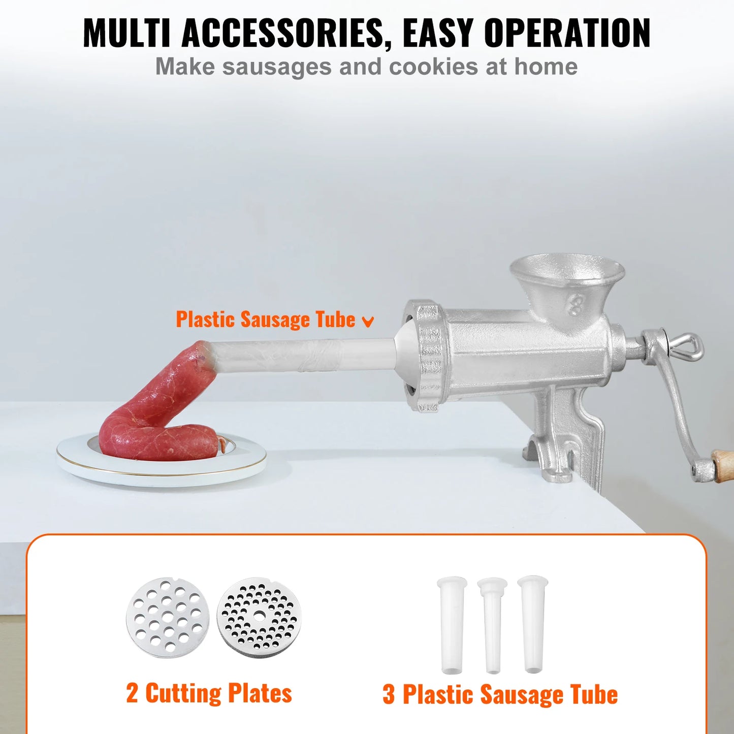 Succebuy Manual Meat Grinder Heavy Duty Cast Iron Table Clamp