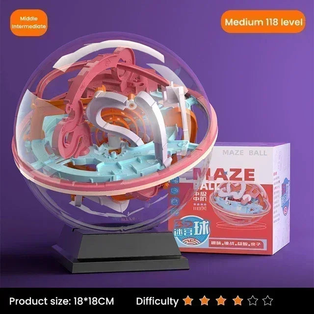 3D Puzzle Ball Maze Toy For Children Labyrinth Challenge Game