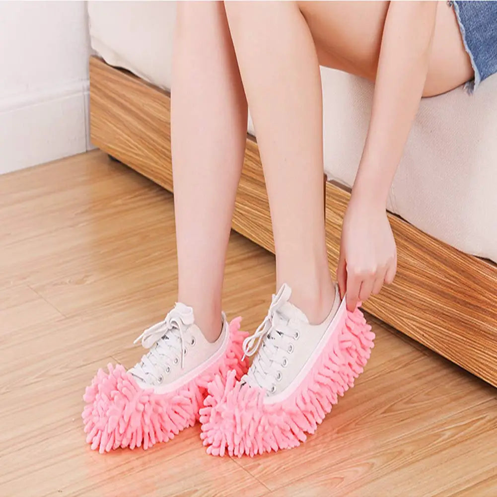 5 Pairs Microfiber Mop Slippers For Reusable Floor Cleaning