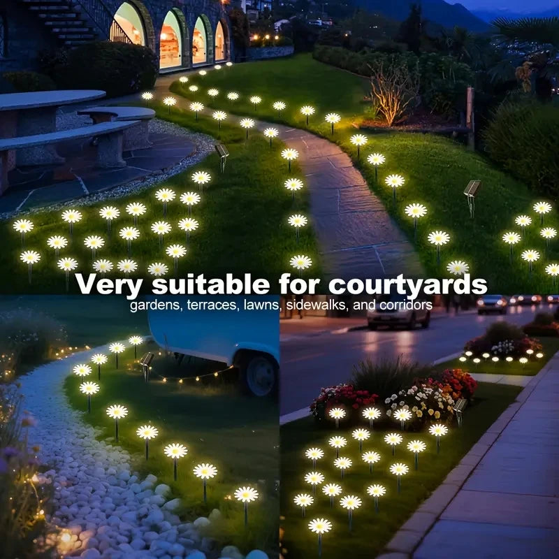 Solar Flower String Lights for Garden Decor