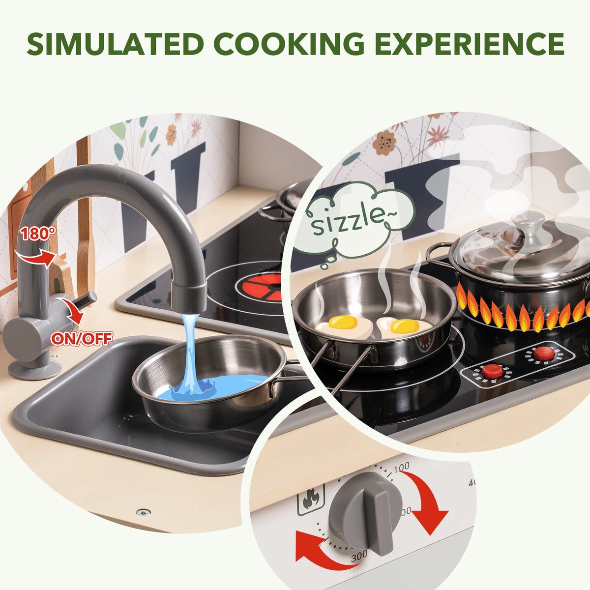 ROBUD Pretend Play Kitchen Set
