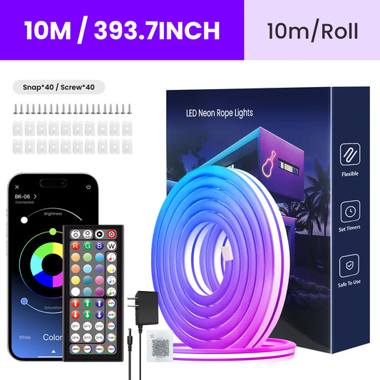 Aiopp Neon LED Rope Lights RGB Strip With Remote Control
