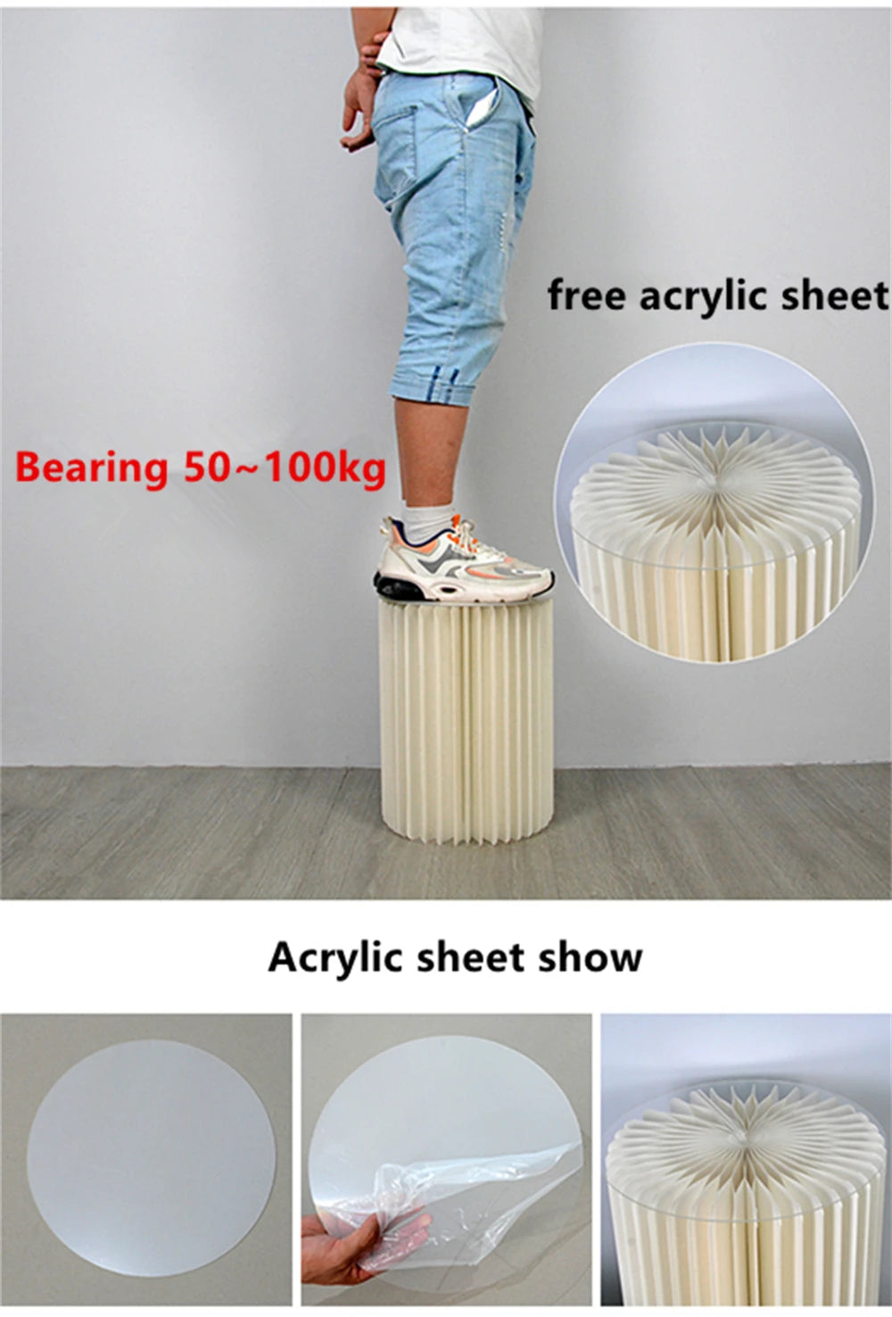 Cylindrical Paper Folding Wedding Flower Ornament Origami Decor For Shop Window
