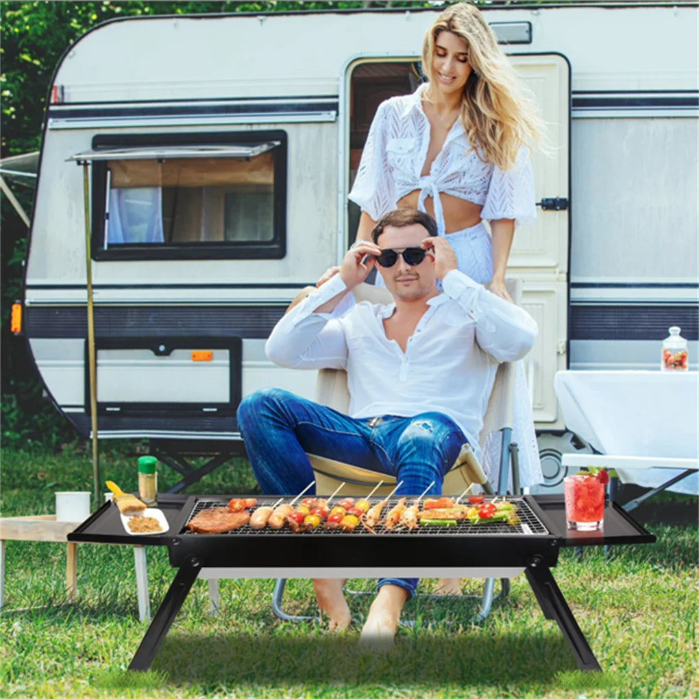 Portable Foldable BBQ Grill Outdoor Camping Hibachi Kabob
