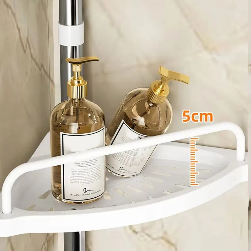 Corner Shower Bar Organizer Floor Standing Towel Rack Waterproof